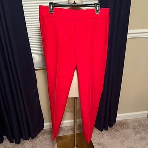LOFT Vibrant Red Marissa Skinny Ankle Pants